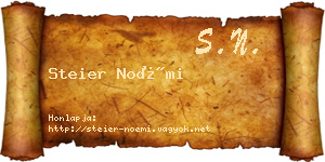 Steier Noémi névjegykártya